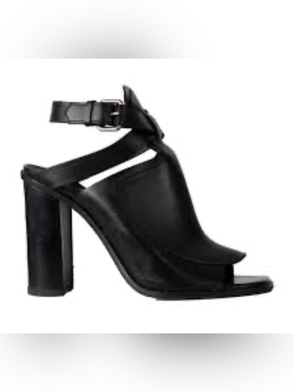 Proenza Schouler Black Open-Toe Ankle-Strap Block Heel Sandals